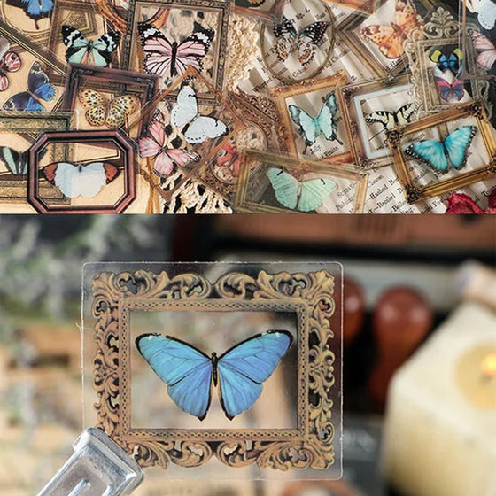 Set med klistermärken i Memory Garden-serien tillverkade av PET-material