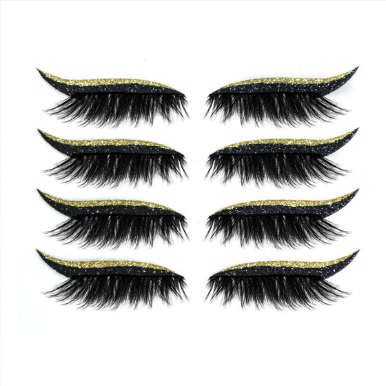 Vattentät och återanvändbar eyeliner och ögonfransdekal