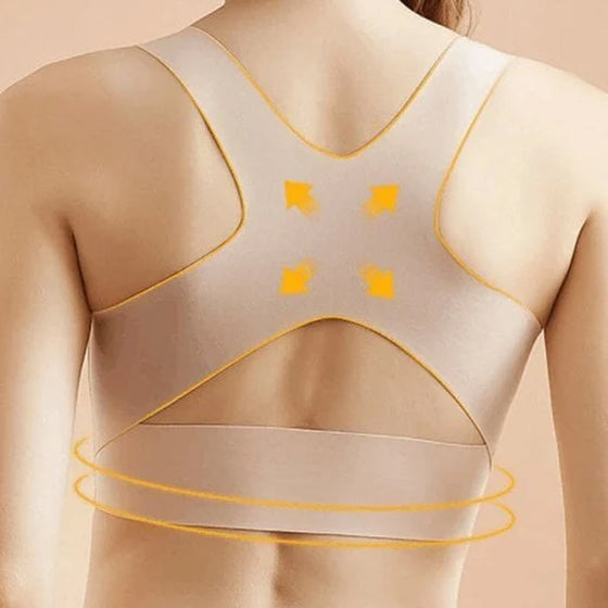 Otrådad framspänne, push-up, justerbar sömlös tankmodell behå