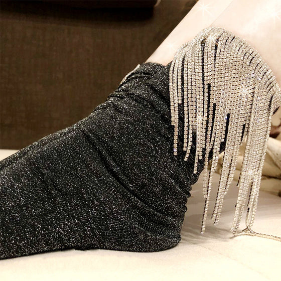 Damstrumpor med tofsar