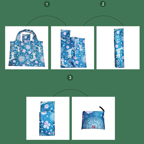 Hopfällbara, Bärbara Shoppingväska i Oxfordtyg