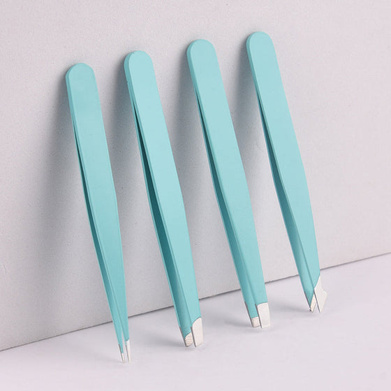 Mångsidigt set med pincett i rostfritt stål för ögonbryn.