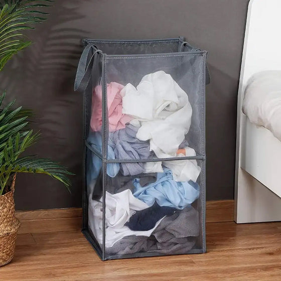 Bärbar hopfällbar tvättkorg