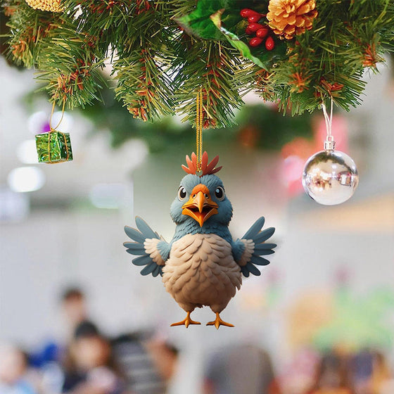 Tecknad tupp dekorativa prydnadsföremål