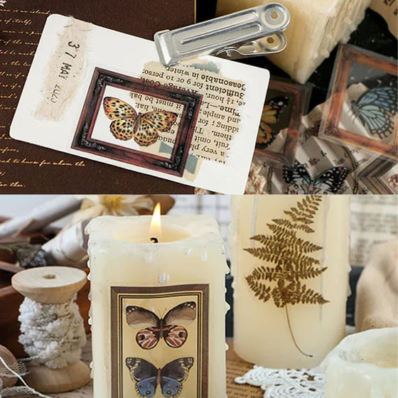 Set med klistermärken i Memory Garden-serien tillverkade av PET-material