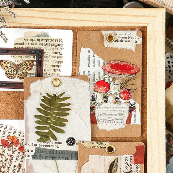 Set med klistermärken i Memory Garden-serien tillverkade av PET-material