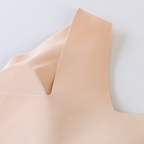 Otrådad framspänne, push-up, justerbar sömlös tankmodell behå