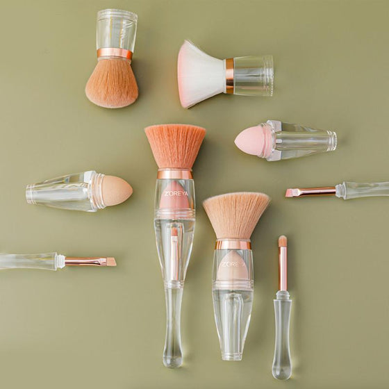 Tre-i-ett sminkborstsats