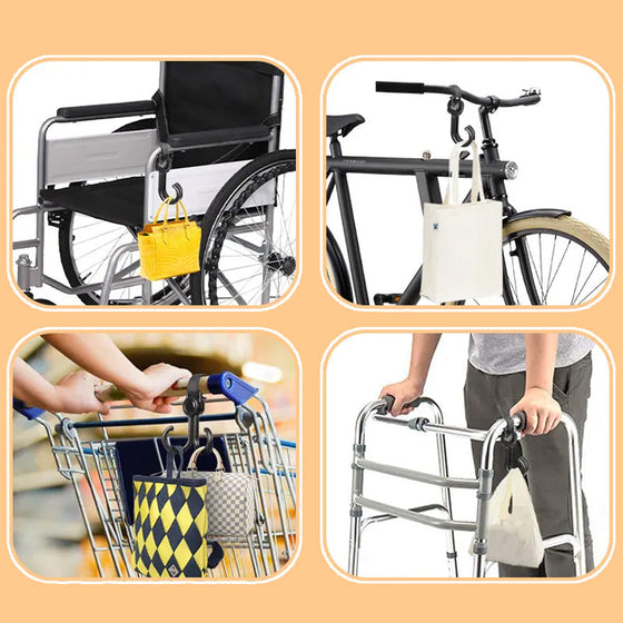 Barnvagnskrokar för att hänga skötväskor