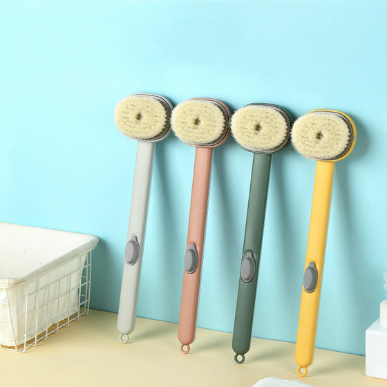 Avtagbar badmassageborste med långt handtag