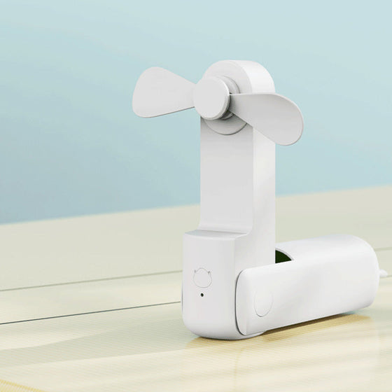 2-i-1 bärbar handhållen fläkt