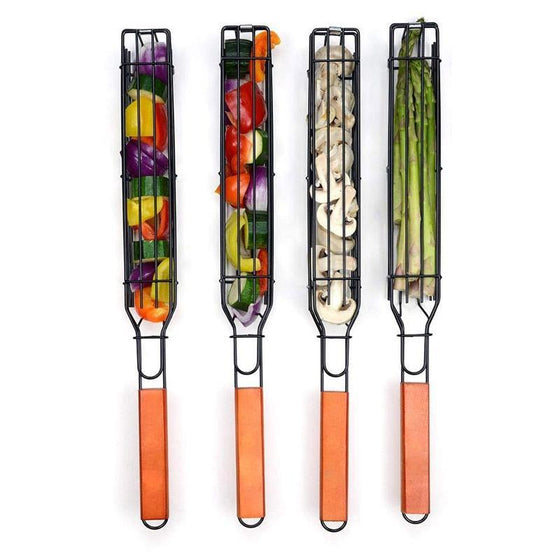 Återanvändbar Kabob-grillkorg
