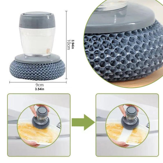 Handflatansborste för dispensering av tvål för kök