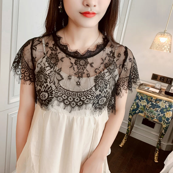 Spets falsk krage för damer