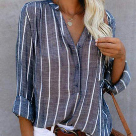 Randig skjorta för kvinnor