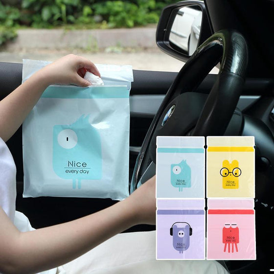 Biologiskt nedbrytbara självhäftande rengöringspåsar