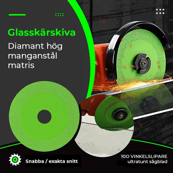 Glasskärande skiva