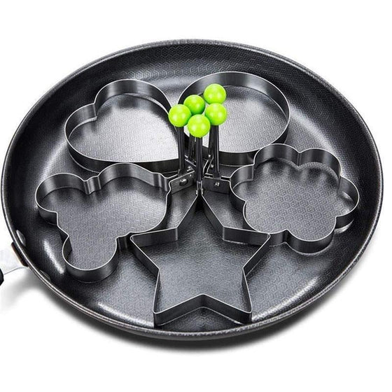 Stekt äggformar i rostfritt stål