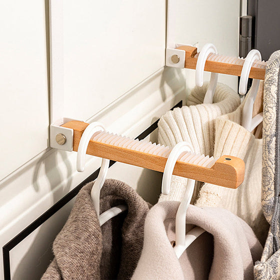 Vikbart trä dörrkrokar