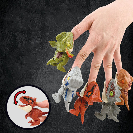 Fingerbitande dinosaurier actionfigurer
