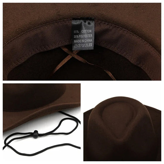 Gentleman läderhatt med spänne