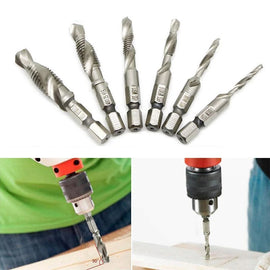 Borrbitssats för plåt  (6st: M3 - M10)