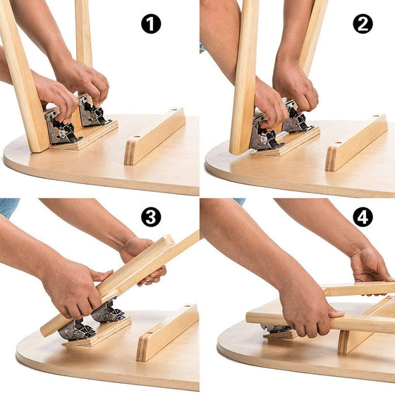 Fällbart bordsbensgångjärn