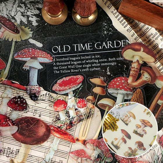 Set med klistermärken i Memory Garden-serien tillverkade av PET-material