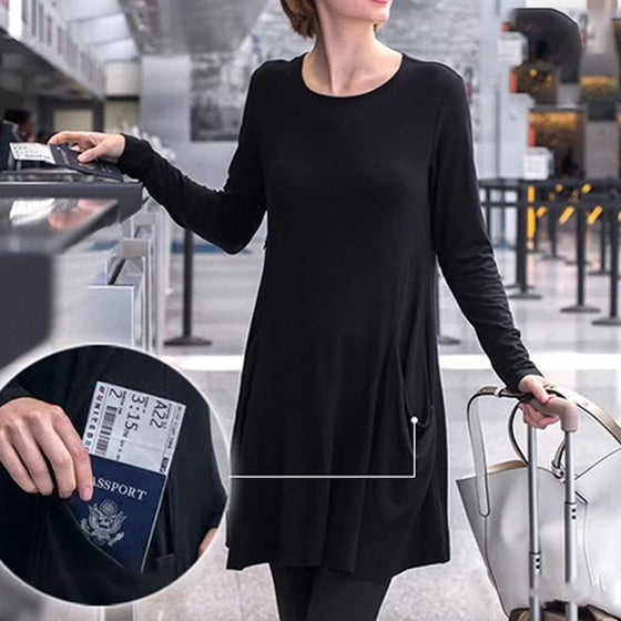 Klassisk reseklänning i linje