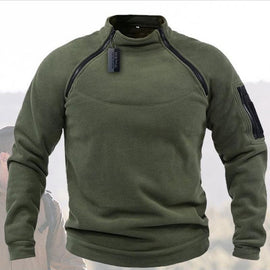 Herrtröja med dragkedja i krage