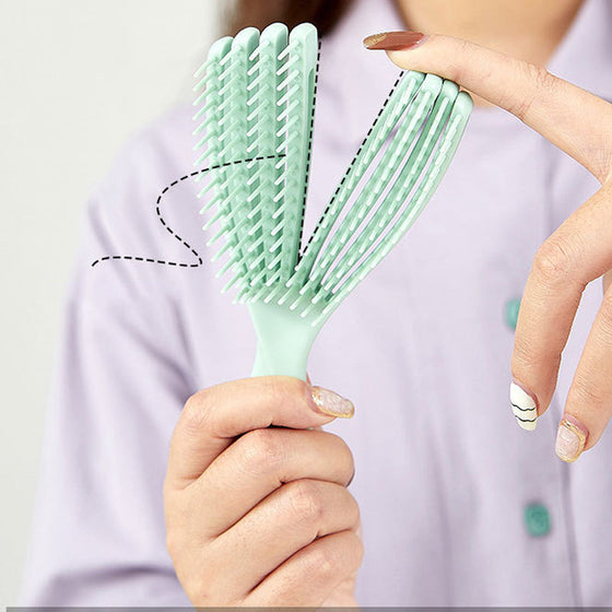 Ihålig fluffig kam för slätt hår