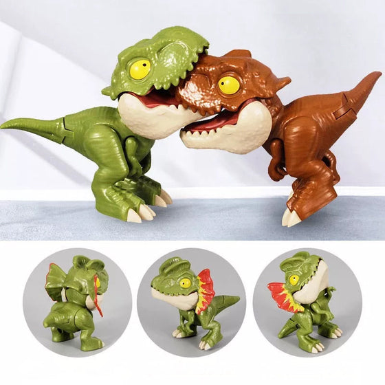 Fingerbitande dinosaurier actionfigurer