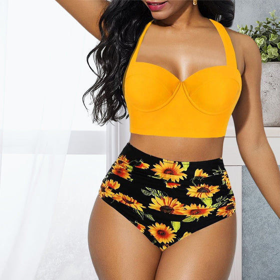 Blomstertryck bikini set