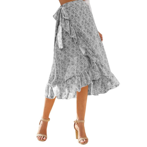 Blommig Chiffongkjol