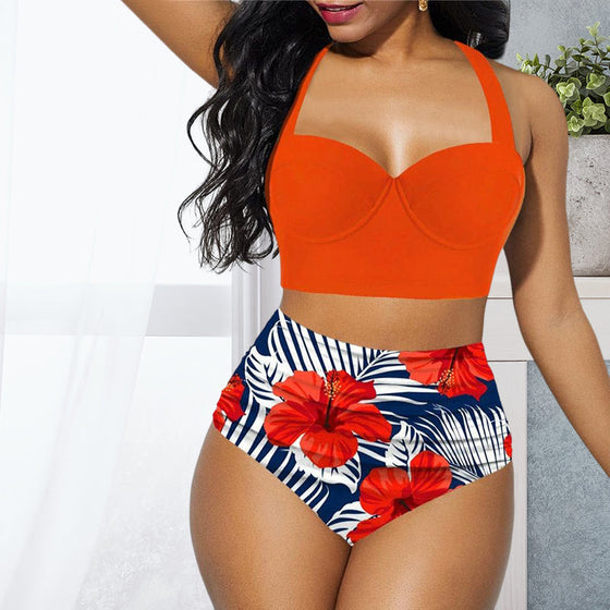 Blomstertryck bikini set