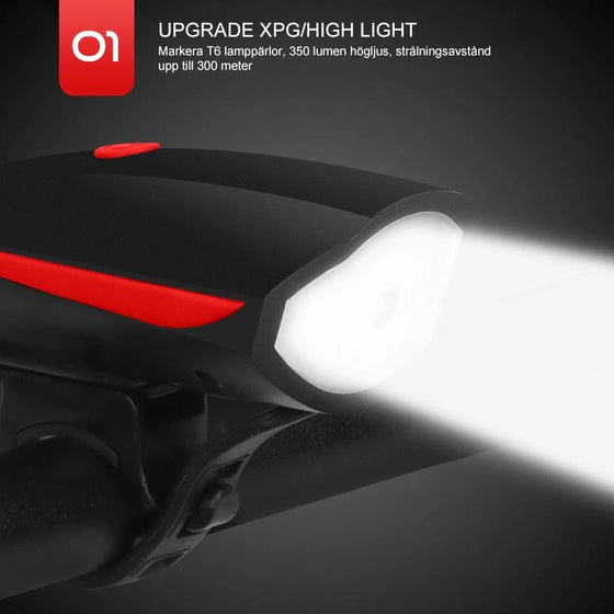 Cykel USB Laddningshorn Framljus