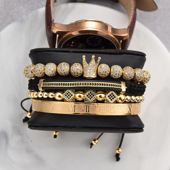 Armband i Fyra Delar av en Kronkombination av Zirkon