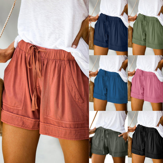 Fasta shorts med rak midja