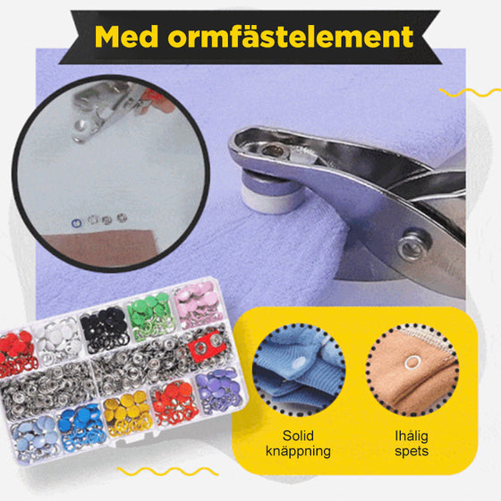 Metall Snäppknapp Set | Flera färger