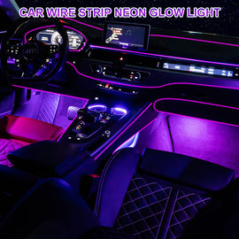 Neonljus för biltrådslister