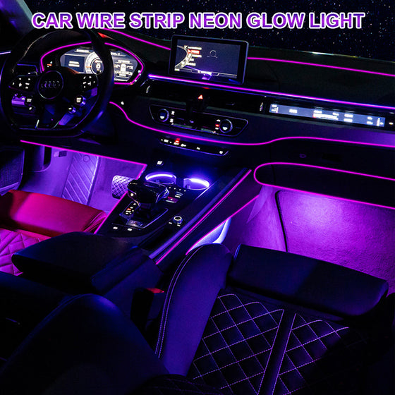 Neonljus för biltrådslister