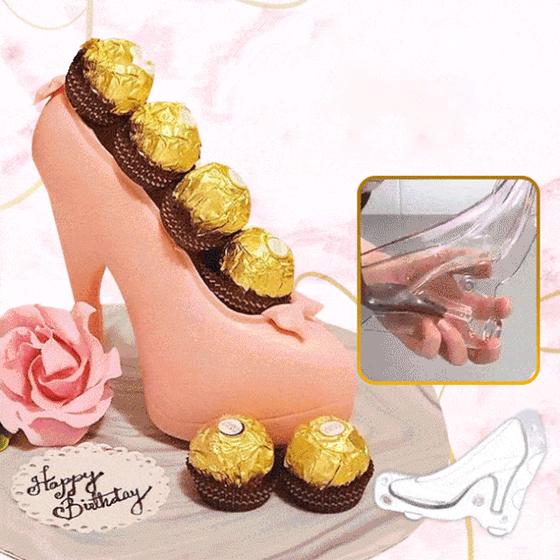 3D högklackat chokladform