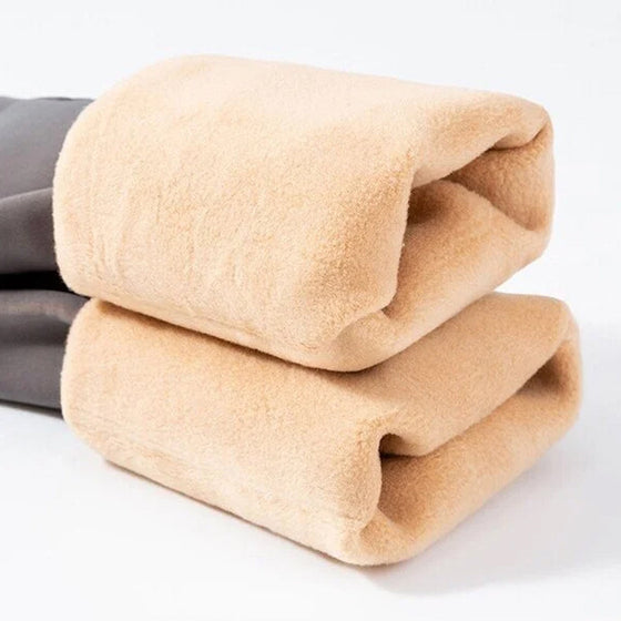 Felfria ben fejkade genomskinliga varma mjuka fodrade elastiska tights