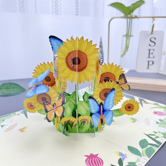 3D Handgjort Blomsterkort
