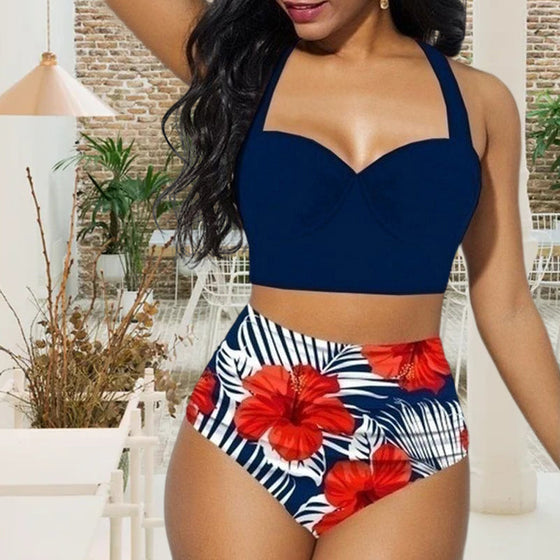 Blomstertryck bikini set