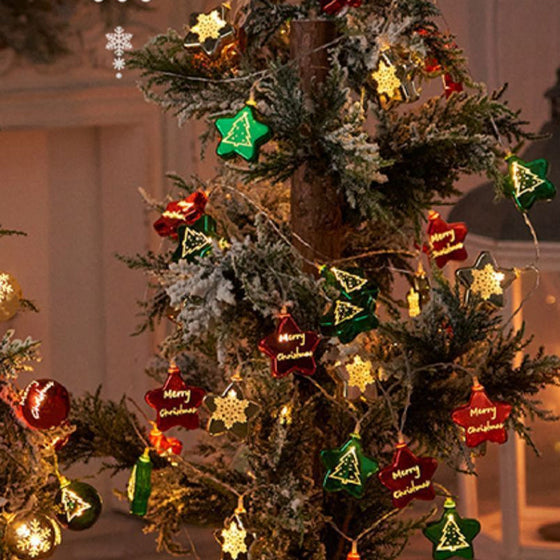 Juldekorationsslingor med lampor