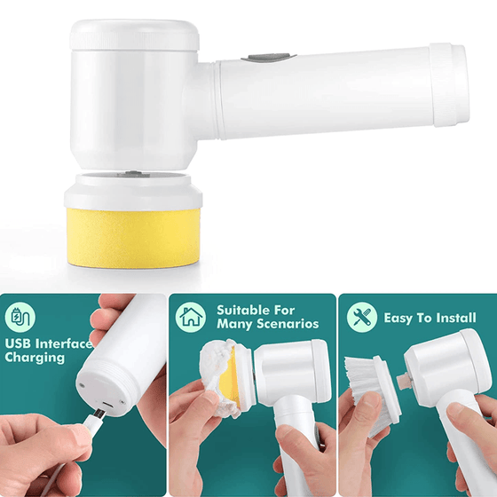 Saker uppladdningsbar elektrisk rengöringsborste