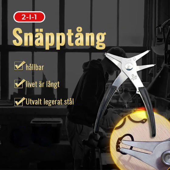 2-i-1 Snap ring tång