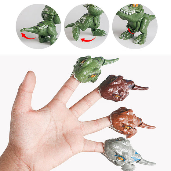 Fingerbitande dinosaurier actionfigurer