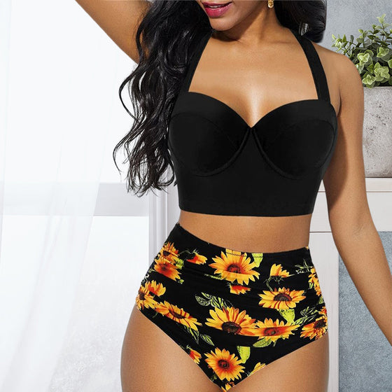 Blomstertryck bikini set